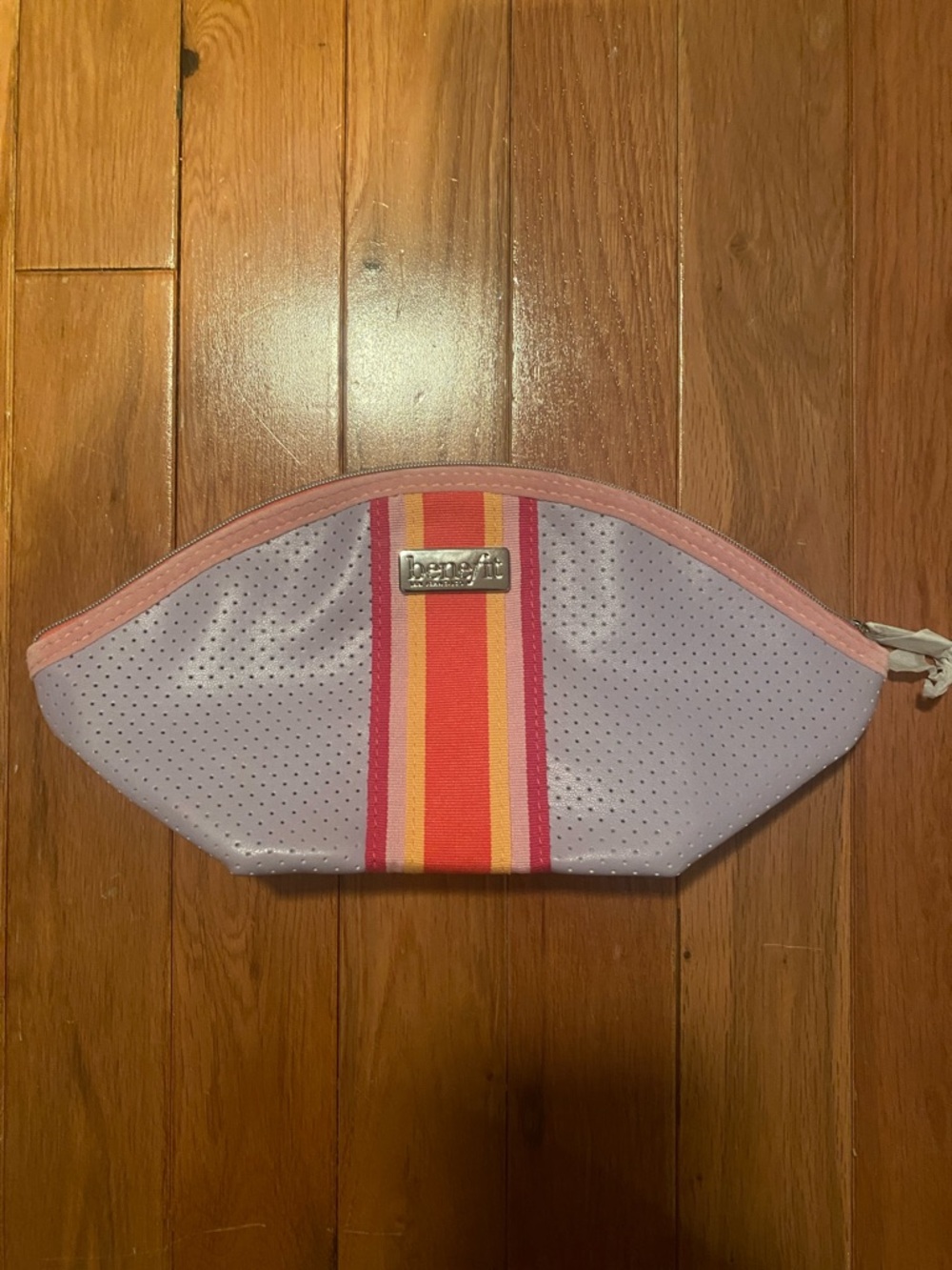 NWT Benefit San Francisco Lavender Cosmetic Pouch